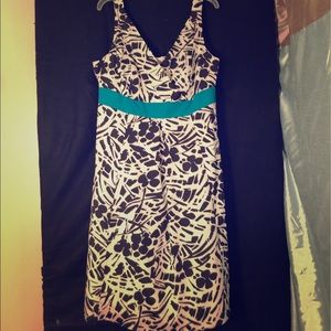 Ann Taylor Sleeveless Dress with Sash 12 Petite